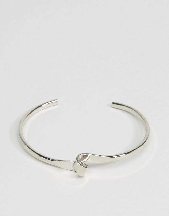 Asos Twist Cuff Bracelet - Rhodium