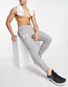 Under Armour Rival Terry Sweatpants In Light Gray