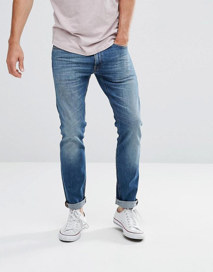 Lee Luke Skinny Fit Jean Mid Wash Blue - Blue