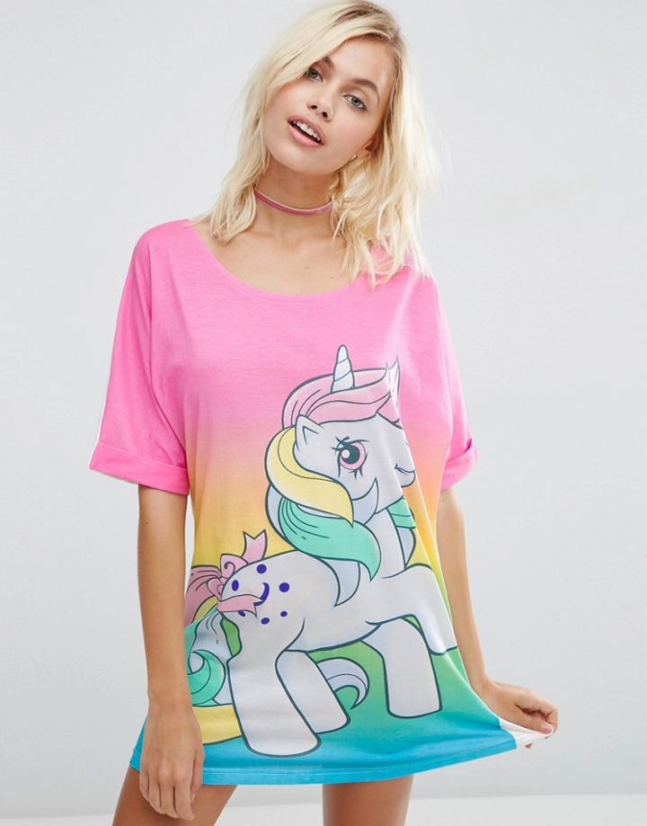 Asos My Little Pony Print Oversized Tee - Multi