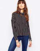 Only Pape Long Sleeve Stripe Shirt - Night Sky With Strip