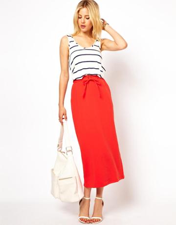 Asos Pencil Skirt With Tie Detail
