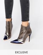 Terry De Havilland Pixie Silver Heeled Ankle Boots