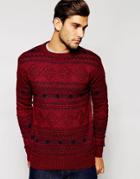 Brave Soul Fleck Sweater - Red