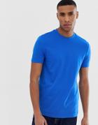 Asos Design Organic T-shirt With Crew Neck In Blue
