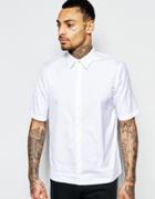 Diesel Shirt S-mak Short Sleeve Boxy Fit In White - White