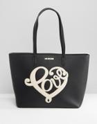 Love Moschino Slogan Shopper Bag - Black