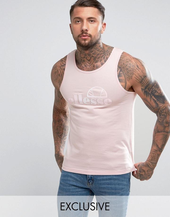 Ellesse Vest With Large Logo - Pink