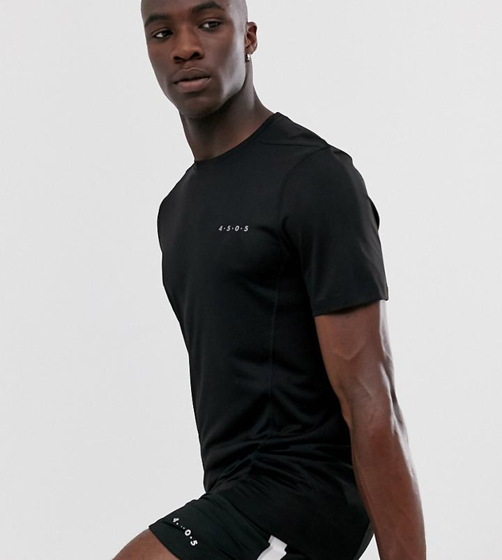 Asos 4505 Tall Training T-shirt With Quick Dry In Black - Black