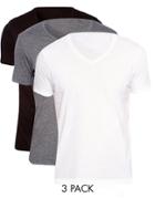 Asos Slim Fit T-shirt With V Neck 3 Pack Save 17%