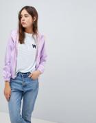 Brave Soul Cupid Lightweight Jacket With Contrast Zip - Purple