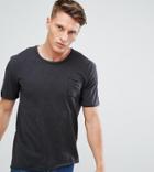 Only & Sons T-shirt With Curved Back Hem - Black