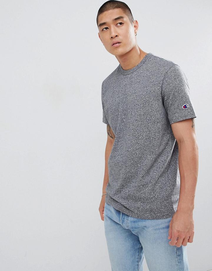 Champion Reverse Weave T-shirt With Small Logo In Stone - Gray