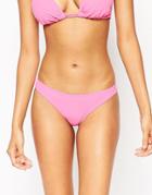 Asos Fuller Bust Exclusive Brazilian Bikini Bottom - Hollywood Pink