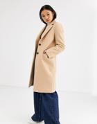 Gianni Feraud Tailored Coat With Blue Reverse Collar-brown