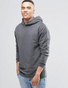 Jack And Jones Hoodie With Layered Arm Detail - Raven