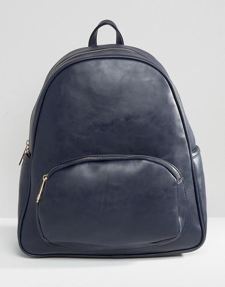 Yoki Fashion Clean Backpack Bag - Navy
