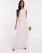 Maids To Measure Bridesmaid Cowl Back Chiffon Dress-pink