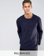 Ted Baker Tall Rib Knitted Sweater - Navy
