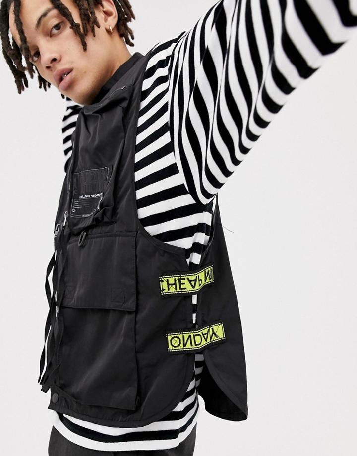 Cheap Monday Taped Service Tank - Black