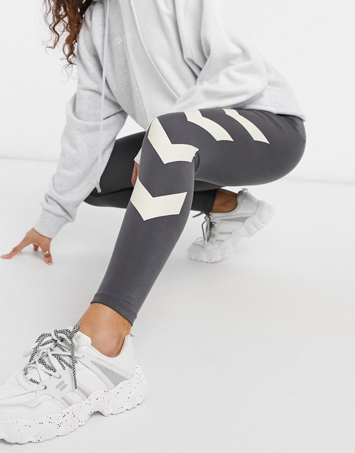 Hummel Sommer Leggings In Magnet-black
