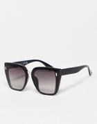 Svnx Oversized Square Cat Eye Sunglasses In Black