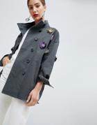 Custommade Military Jacket With Embellishment - Green
