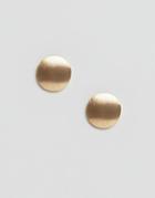 Pieces Miebe Metallic Stud Earrings - Gold