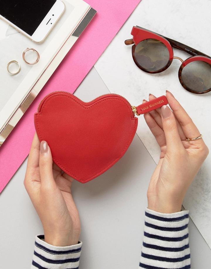 Lulu Guinness Heart Coin Purse - Red