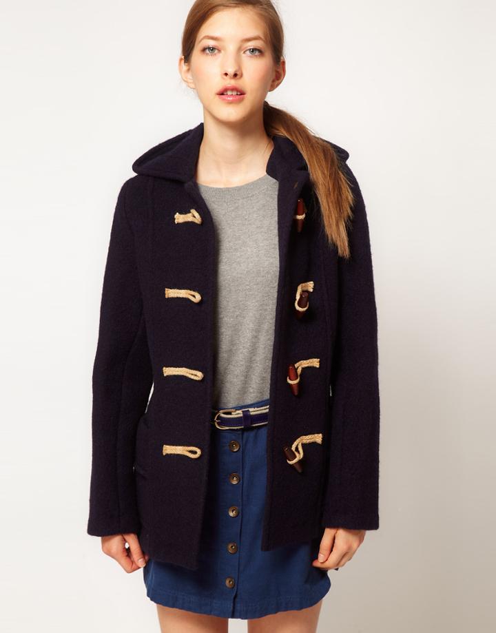 Gloverall Heritage Duffle Coat In Boiled Wool