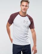 Abercrombie & Fitch Slim Fit T-shirt Raglan Baseball Print Logo In Gray - Gray