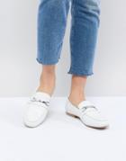 Asos Design Movement Leather Loafers - White