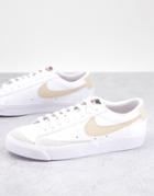 Nike Blazer Low '77 Vntg Sneakers In White/pale Coral