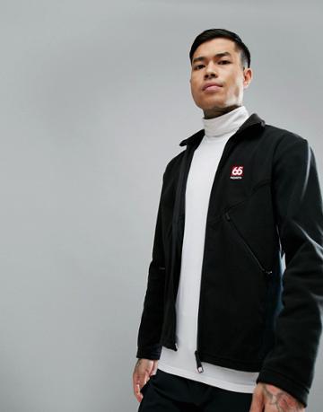 66o North Askja Light Zip Through Jacket In Black - Black