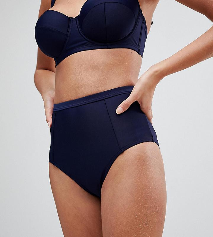 Peek & Beau High Waist Bikini Bottom-black