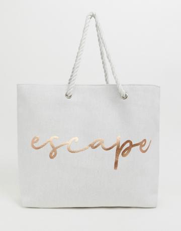 South Beach Escape Beach Bag - White