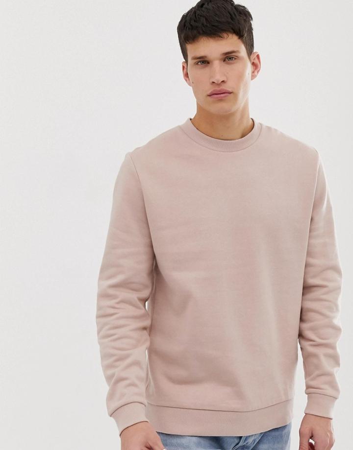 Asos Design Sweatshirt In Dark Beige - Beige