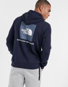 The North Face Box Nse Pullover Hoodie In Navy