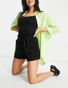 Bolongaro Trevor Drawcord Waist Denim Shorts In Black