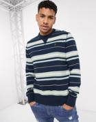 Farah Noble Stripe Sweat In Blue-blues
