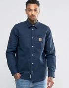 Carhartt Wip Tony Shirt In Regular Fit - Navy