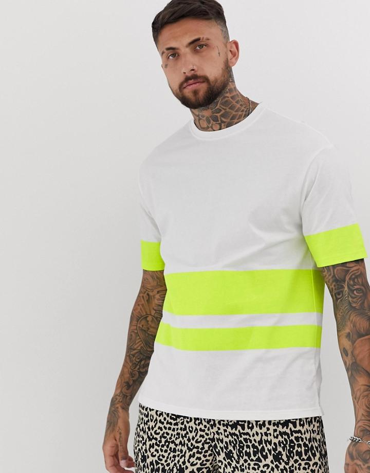 Another Influence Oversized Block Print T-shirt - Yellow