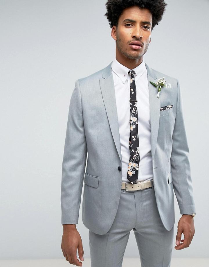 Farah Skinny Wedding Suit Jacket In Mint-green