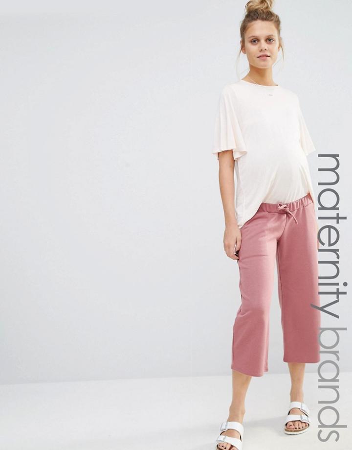 Bluebelle Maternity Lounge Sweat Culottes - Pink