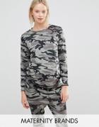 New Look Maternity Camoflage Sweater - Green