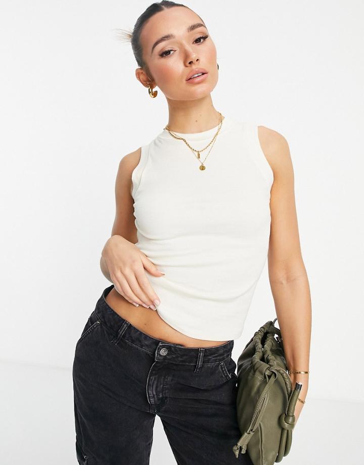 Topshop Tank In Neutral