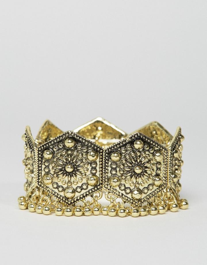 Designb Hexagon Section Bracelet - Gold