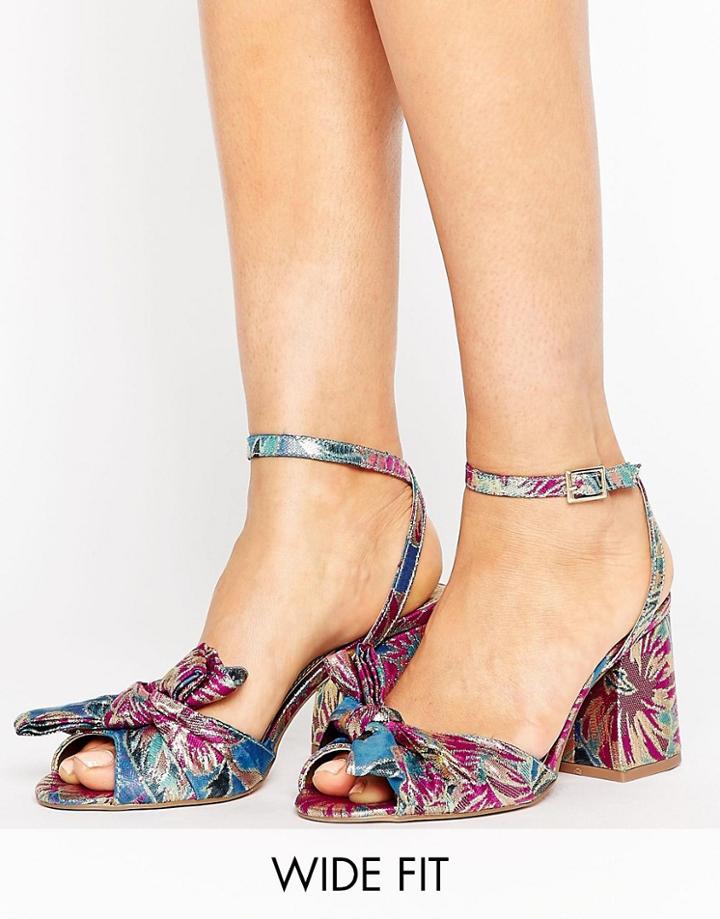 Asos Humbug Wide Fit Bow Sandals - Multi