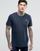 The North Face T-shirt With Chest Logo In Navy - Navy