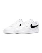 Nike Court Vision Low Leather Sneakers In White/black